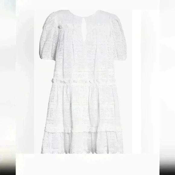 NWT TOCCIN EMBROIDERED TIERED COTTON SWING DRESS sz M - Picture 5 of 6